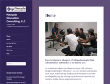 Tablet Screenshot of pinnaclecollegeplanning.com